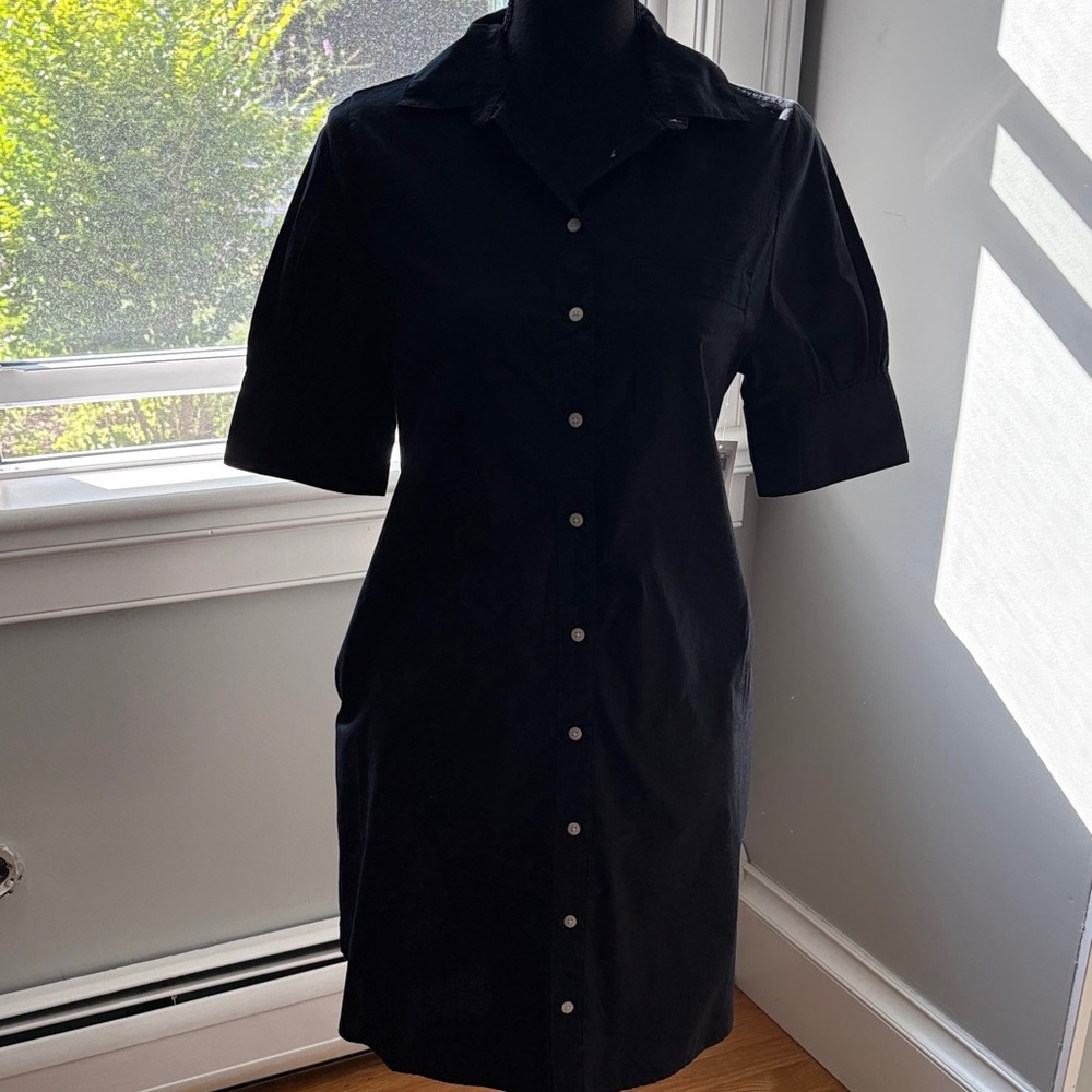 Old Navy Black Button-Up Dress
